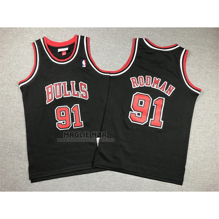 Maglia
 Dennis Rodman NO 91 Bambino
 Chicago Bulls Mitchell & Ness 1997-98 Nero
